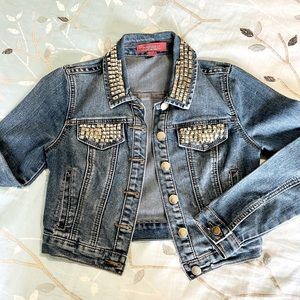 Forever 21 cropped denim jacket XS